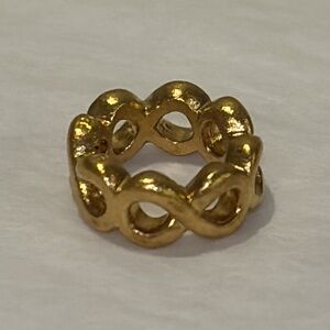 ENDLESS JEWELRY Gold toned infinity rings bead sterling silver stamped charm